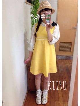 「Plush&Lush（プラッシュアンドラッシュ）のアイテム（帽子）」を使った、chibiusa◌⑅⃝さん（レディース・160cm）の春コーディネート