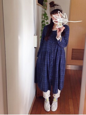 「タータンチェック」｜chibiusa◌⑅⃝さん（レディース・160cm）の冬コーディネート