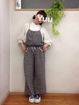「アイテム（ピアス（片耳用）、ホワイト系）」を使った、chibiusa◌⑅⃝さん（レディース・160cm）の夏コーディネート