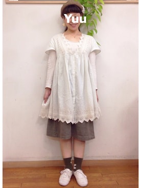 「PUAL CE CIN（ピュアルセシン）のアイテム（チュニック）」を使った、chibiusa◌⑅⃝さん（レディース・160cm）の秋コーディネート