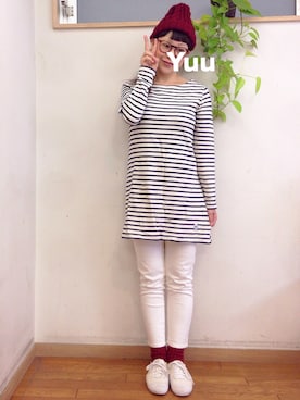 「PUAL CE CIN（ピュアルセシン）のアイテム（チュニック）」を使った、chibiusa◌⑅⃝さん（レディース・160cm）の秋コーディネート