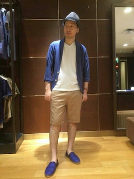 「アイテム（テーラードジャケット）」を使った、ニッシーさん（メンズ・168cm）の夏コーディネート