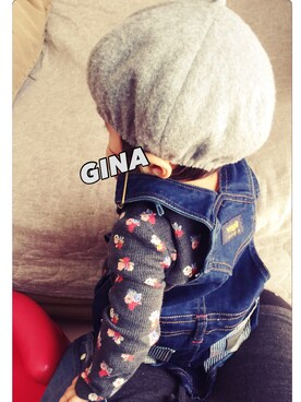 「Wrangler」｜「アイテム（サロペット/オーバーオール）」を使った、GINAさん（キッズ・80cm）の秋コーディネート