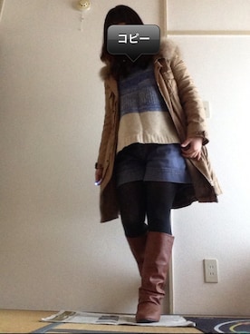 「Crisp」｜でこぽんさん（レディース・152cm）の冬コーディネート