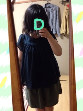 「キュロット」｜「アイテム（カーゴパンツ）」を使った、でこぽんさん（レディース・152cm）の夏コーディネート