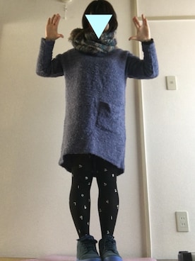 「チチカカ」｜「アイテム（タイツ/ストッキング）」を使った、でこぽんさん（レディース・152cm）の秋コーディネート