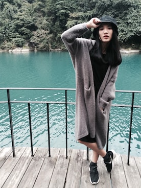「gray」｜「アイテム（ピーコート）」を使った、5000さん（レディース・162cm）の冬コーディネート