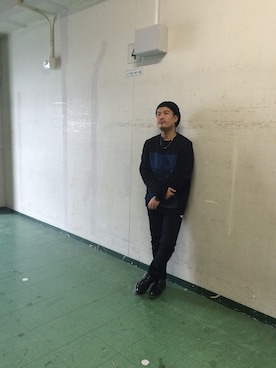 「DIESEL（ディーゼル）のアイテム（ドレスシューズ）」を使った、83さん（メンズ・170cm）の秋コーディネート