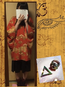 「EMODA（エモダ）のアイテム（イヤリング）」を使った、あづきさん（レディース・156cm）の秋コーディネート