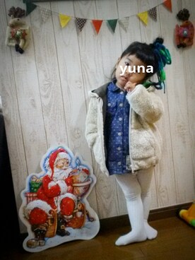 「アイテム（シャツワンピース）」を使った、yuna_rinaさん（キッズ・90cm）の秋コーディネート