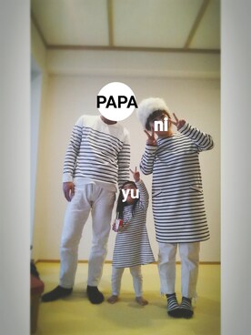 「家族旅行」｜「アイテム（ワンピース/ドレス）」を使った、yuna_rinaさん（キッズ・90cm）の冬コーディネート