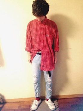 「CONVERSE（コンバース）のCONVERSE コンバース ジャック パーセル / JACK PURCEL（スニーカー）」を使った、ここたさん（メンズ・172cm）の秋コーディネート