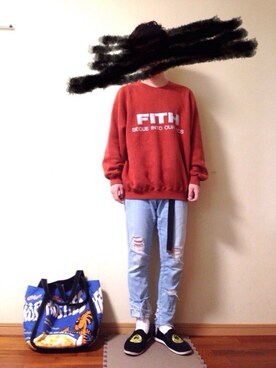 「FITH（フィス）のアイテム」を使った、ここたさん（メンズ・172cm）の秋コーディネート