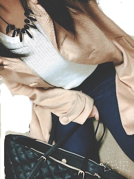 「Honeys（ハニーズ）のアイテム（ダウンジャケット/コート）」を使った、みなみさん（レディース・161cm）の春コーディネート