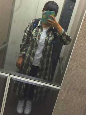 「雨」｜「アイテム（シャツワンピース）」を使った、chihö⋆39さん（レディース・154cm）の春コーディネート
