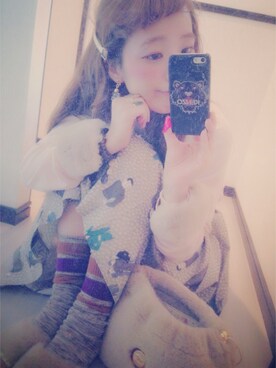 「アイテム（アクセサリー、パープル系）」を使った、みさん（レディース・154cm）の秋コーディネート