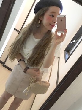 「アイテム（イヤリング）」を使った、みさん（レディース・154cm・20代）の夏コーディネート