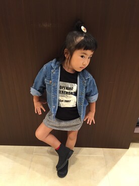 「OPENING CEREMONY（オープニングセレモニー）のアイテム」を使った、miumiuさん（キッズ・100cm）の秋コーディネート
