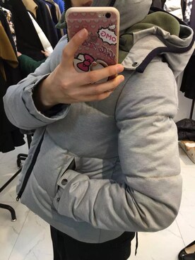 「COMME des GARCONS（コムデギャルソン）のアイテム（ダウンジャケット/コート）」を使った、欧美原单服装时尚买手さん（レディース・165cm）の冬コーディネート