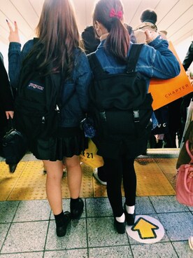 「GRL（グレイル）のアイテム（デニムジャケット）」を使った、熊野  里香さん（レディース・159cm）の春コーディネート