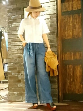 「hat」｜aguriさん（レディース・160cm）の春コーディネート
