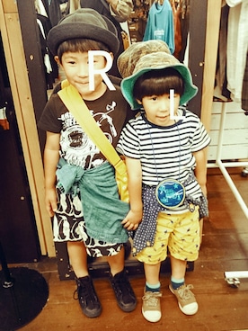 「crocs（クロックス）のアイテム（バッグ）」を使った、tomicoさん（キッズ・110cm）の夏コーディネート