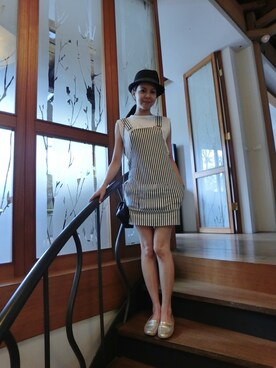 「STYLENANDA（スタイルナンダ）のアイテム（つなぎ/オールインワン）」を使った、RubyLiuさん（レディース・157cm）の秋コーディネート