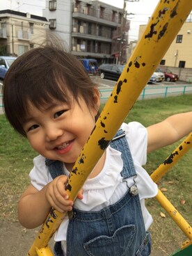 「滑り台」｜はっしさん（キッズ・80cm）の秋コーディネート