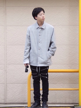 「DRESSEDUNDRESSED（ドレスドアンドレスド）のアイテム（ブーツ）」を使った、ヤマTさん（メンズ・169cm）の秋コーディネート