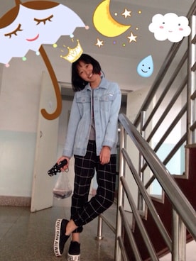 「:CHOCOOLATEのアイテム（ジャケット/アウター）」を使った、haooo5t0n9さん（レディース・161cm）の夏コーディネート