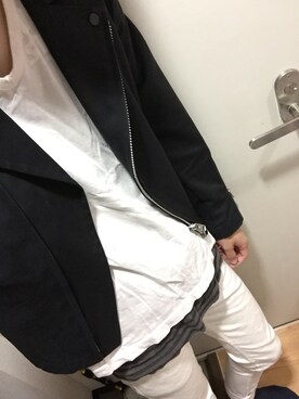 「ラッドミュージシャン」｜「アイテム（ライダースジャケット）」を使った、やすこす。さん（メンズ・170cm）の秋コーディネート