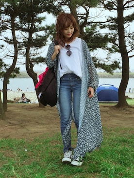 「パックT」｜「アイテム（その他）」を使った、syk***さん（レディース・158cm）の春コーディネート