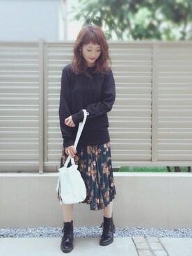 「アイテム（ピアス（両耳用））」を使った、syk***さん（レディース・158cm・30代）の秋コーディネート