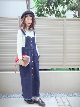 「スリッパ」｜「アイテム（ハンチング/ベレー帽）」を使った、syk***さん（レディース・158cm）の秋コーディネート