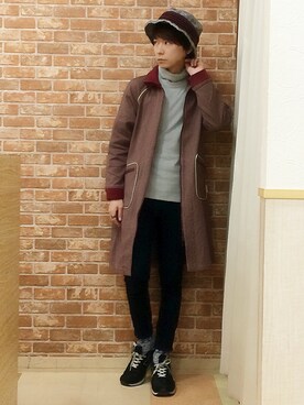 「ロングジャケット」｜chanさん（メンズ・162cm）の冬コーディネート