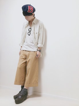 「dansko（ダンスコ）のアイテム（モカシン/デッキシューズ）」を使った、chanさん（メンズ・162cm）の春コーディネート