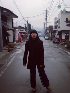 「ロングジャケット」｜SATOWA NAKAJIMAさん（レディース・159cm）の冬コーディネート