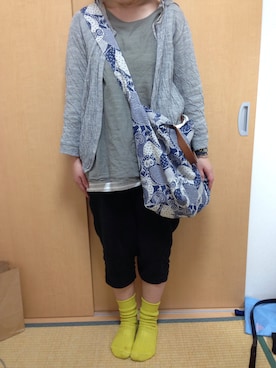 「Veritecoeur（ヴェリテクール）のアイテム（その他パンツ、ブラック系）」を使った、natsuko♡さん（レディース・164cm）の春コーディネート