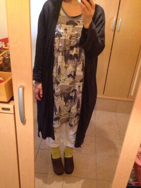 「marble sud（マーブルシュッド）のアイテム（ワンピース、ブルー系）」を使った、natsuko♡さん（レディース・164cm）の春コーディネート