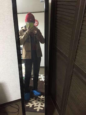 「バレンタインデートスタイル」｜「アイテム（ダッフルコート）」を使った、和也さん（メンズ・170cm）の冬コーディネート