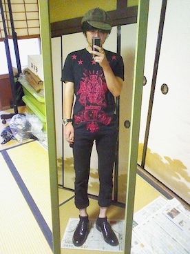 「KRIS VAN ASSCHE（クリスヴァンアッシュ）のアイテム（パンツ）」を使った、(´・ω・｀)さん（メンズ・168cm）の春コーディネート