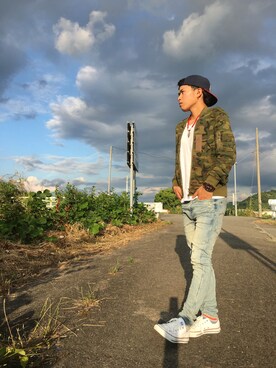 でつおさん（メンズ・170cm）の春コーディネート