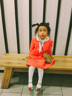 「アイテム（ワンピース/ドレス）」を使った、わらしちゃん😻さん（キッズ・100cm）の秋コーディネート