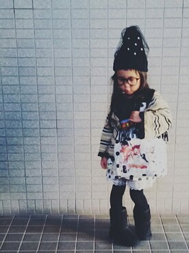 「アイテム（ワンピース/ドレス）」を使った、わらしちゃん😻さん（キッズ・100cm）の秋コーディネート