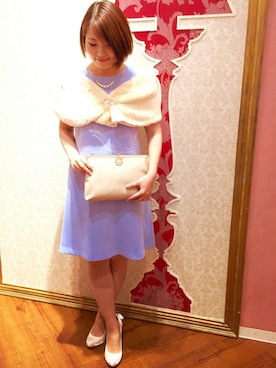 「アイテム（ドレス、グリーン系）」を使った、あいさん（レディース・162cm）の冬コーディネート