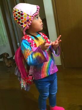 「BACK ALLEY（バックアレイ）のアイテム」を使った、あいさん（キッズ・90cm）の秋コーディネート