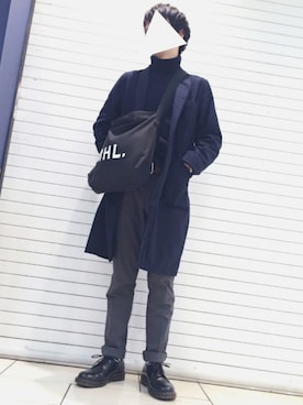 「Dr. Martens（ドクターマーチン）のDr.Martens (ドクターマーチン)/1461 3EYE GIBSON SHOES（その他シューズ）」を使った、ひつじさん（メンズ・180cm）の冬コーディネート