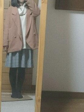 「オフィス」｜「アイテム（その他アウター）」を使った、みのさん（レディース・154cm）の冬コーディネート