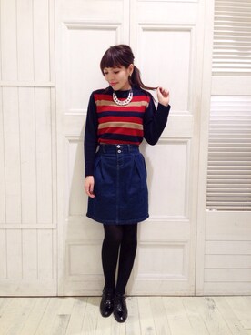 わたなべちひろさん（レディース・157cm）の秋コーディネート