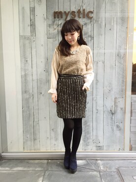 わたなべちひろさん（レディース・157cm）の冬コーディネート